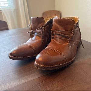 Johnston & Murphy Tan Full Grain Leather Cap Toe Chukka Men's Size 10M.